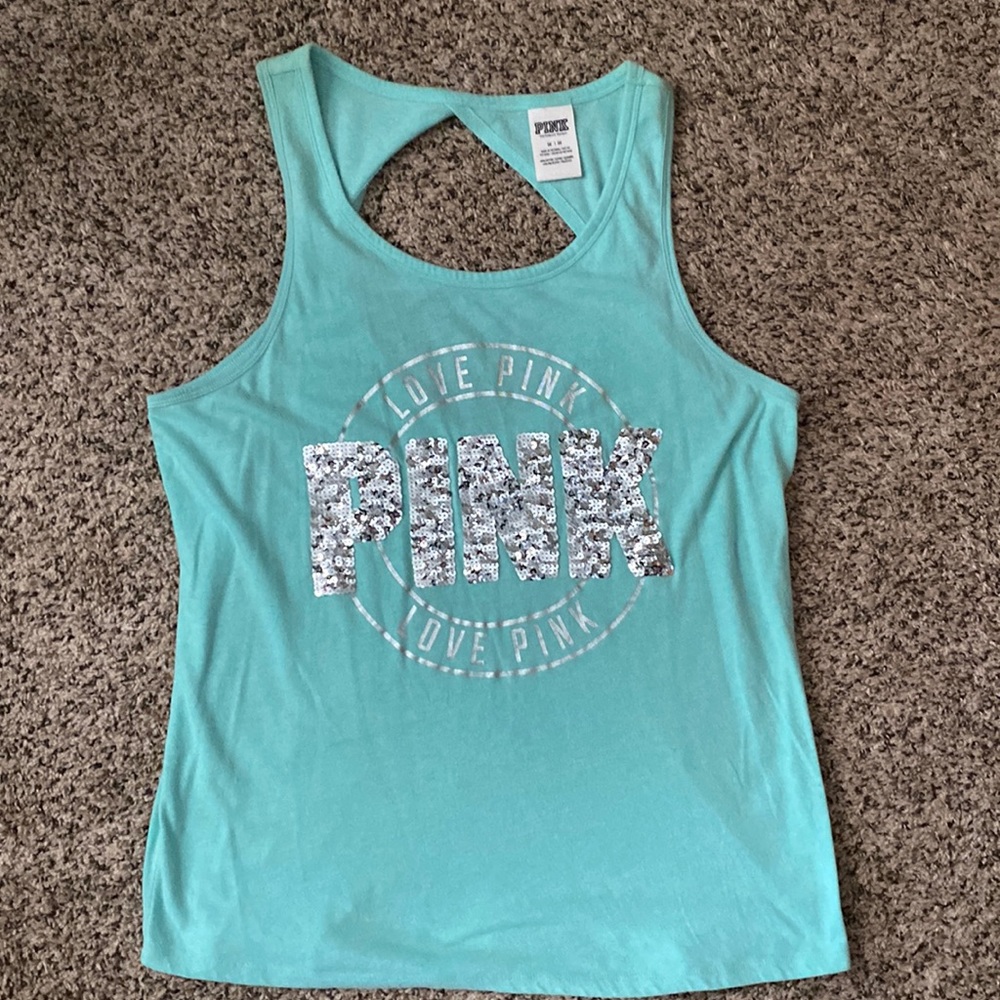 PINK RACERBACK TANK. Size M